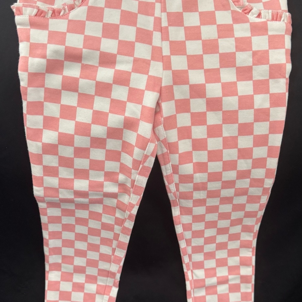 5T Pink and White Checkered Pants